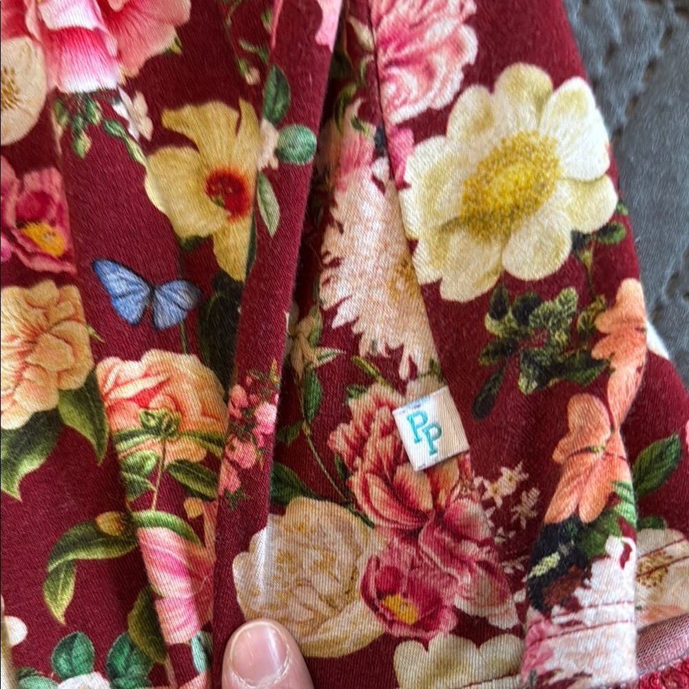Posh Peanut Bamboo Floral Long Sleeve Toddler Top - Picture 5 of 6